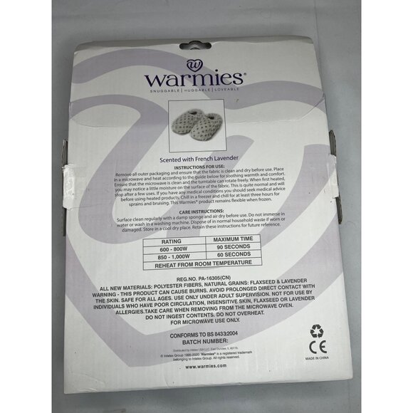Warmies Fully Microwavable Slippers Size 6-10 - Picture 5 of 5